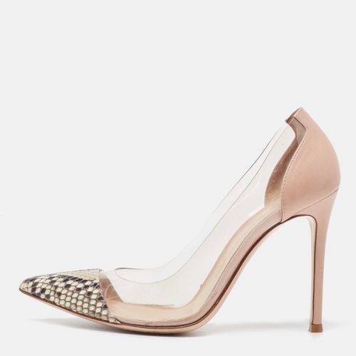 Two Tone Python and PVC Plexi Pumps Size 37.5 - Gianvito Rossi - Modalova