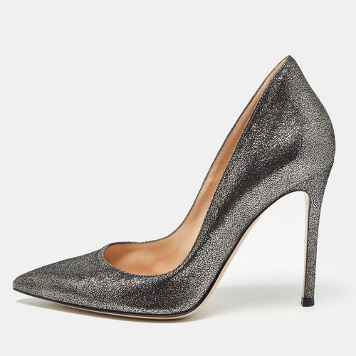 Grey Glitter Suede Gianvito Pumps Size 38.5 - Gianvito Rossi - Modalova