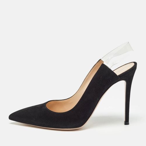 Suede and PVC Slingback Pumps Size 39 - Gianvito Rossi - Modalova