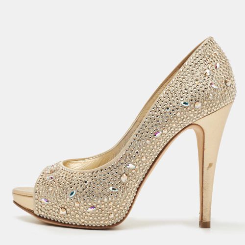 Satin Crystal Embellished Pumps 36.5 - Gina - Modalova