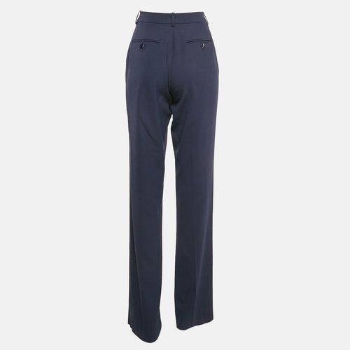 Wool Straight Leg Trousers M - Giorgio Armani - Modalova