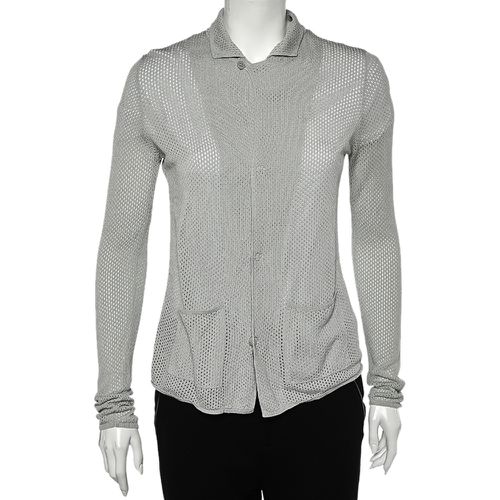 Perforated Knit Cardigan XL - Giorgio Armani - Modalova