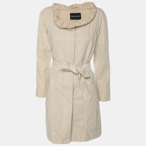 Cotton Belted Coat S - Giorgio Armani - Modalova