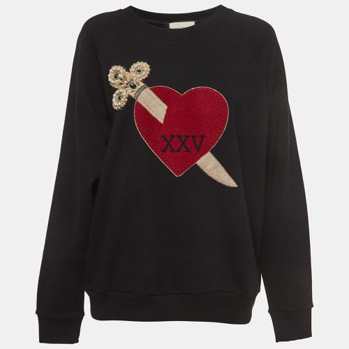 Cotton Dagger Heart Embroidered Sweatshirt S - Gucci - Modalova