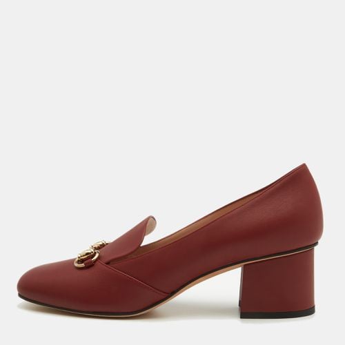 Leather Horsebit Loafer Pumps Size 39 - Gucci - Modalova