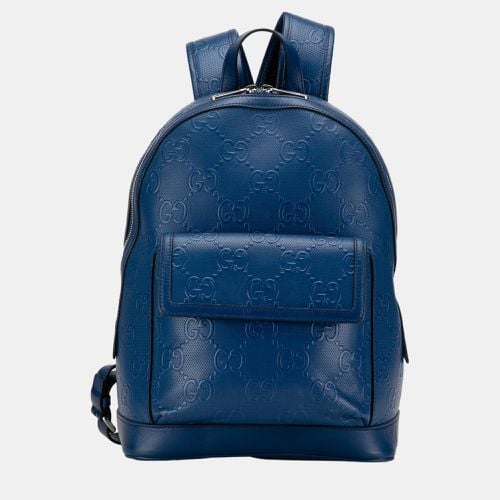 Gucci Blue GG Embossed Backpack - Gucci - Modalova