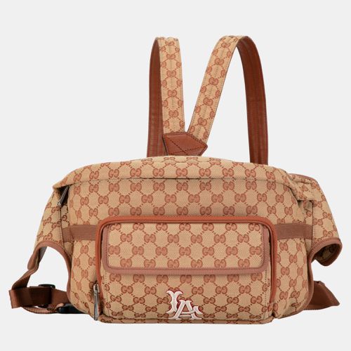 Brown X MLB GG Canvas LA Dodgers Convertible Belt Bag - Gucci - Modalova