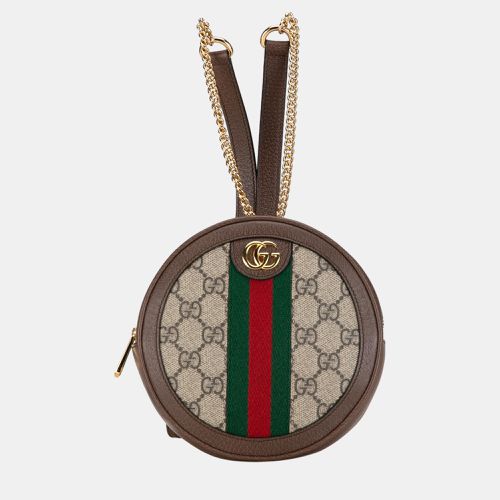 Brown Mini GG Supreme Round Ophidia Backpack - Gucci - Modalova