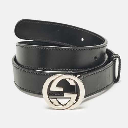 Leather Interlocking G Buckle Belt 90CM - Gucci - Modalova