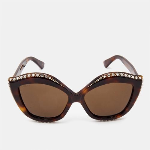 Gradient GG 0118S Crystals Embellished Cat Eye Sunglasses - Gucci - Modalova