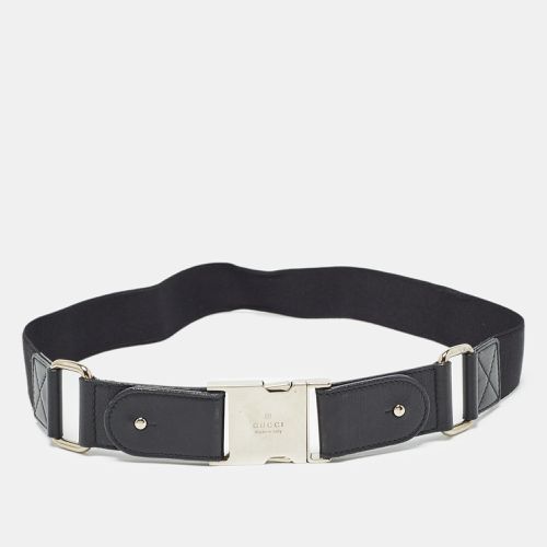 Elastic Band and Leather Logo Belt 80CM - Gucci - Modalova