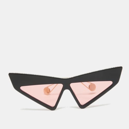 Pink GG0430S Crystals Embellished Geometric Sunglasses - Gucci - Modalova