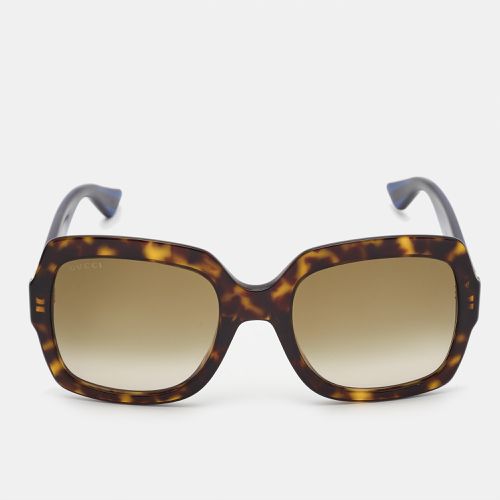 Tortoise Gradient GG0036S Interlocking G Square Sunglasses - Gucci - Modalova