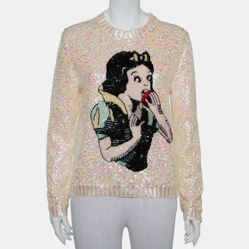 Wool Snow White Sequin Embellished Crewneck Sweater S - Gucci - Modalova