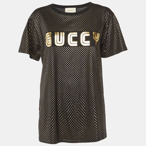 Guccy Star Print Cotton Crew Neck T-Shirt S - Gucci - Modalova