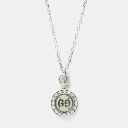 K Gold and Diamond Icon Toile Pendant Necklace - Gucci - Modalova