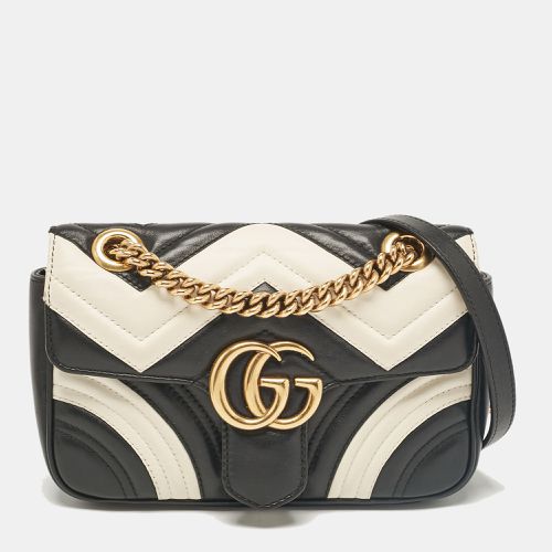 White Matelassé Leather Mini GG Marmont Shoulder Bag - Gucci - Modalova