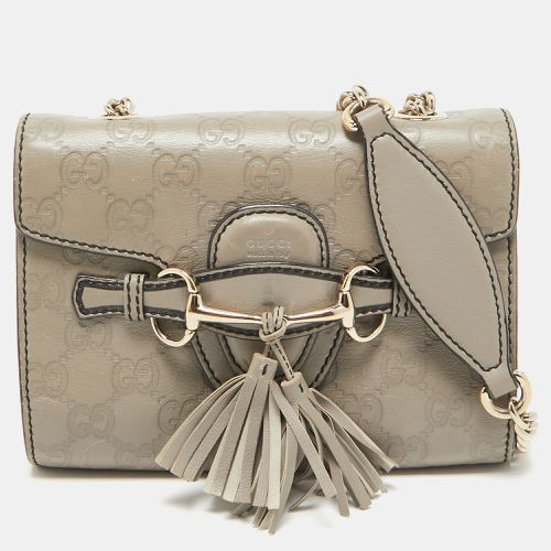 Microssima Leather Mini Emily Chain Crossbody Bag - Gucci - Modalova