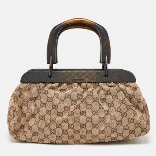 GG Canvas Wooden Handle Satchel - Gucci - Modalova