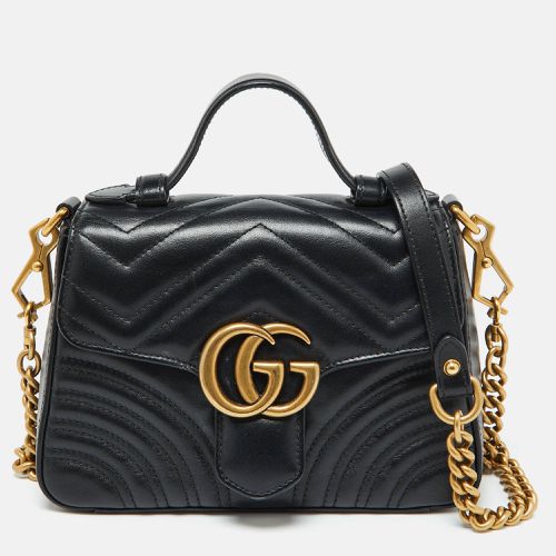 Leather GG Marmont Mini Top Handle Bag - Gucci - Modalova