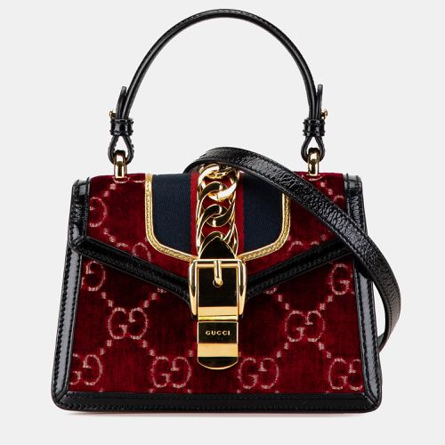 Gucci Mini GG Velvet Sylvie Satchel - Gucci - Modalova