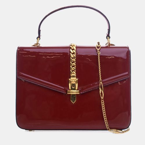 Leather Small Patent Sylvie 1969 Satchel Bag - Gucci - Modalova