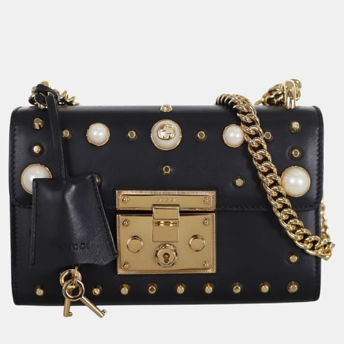 Calfskin Studded Small Padlock Shoulder Bag - Gucci - Modalova