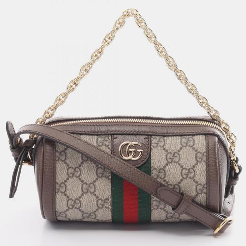 Ophidia Gg Supreme Coated Canvas Leather Brown Multicolor Shoulder Bag - Gucci - Modalova