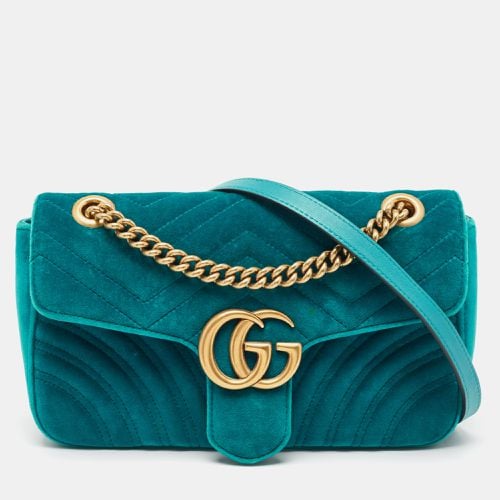 Matelassé Velvet Small GG Marmont Shoulder Bag - Gucci - Modalova