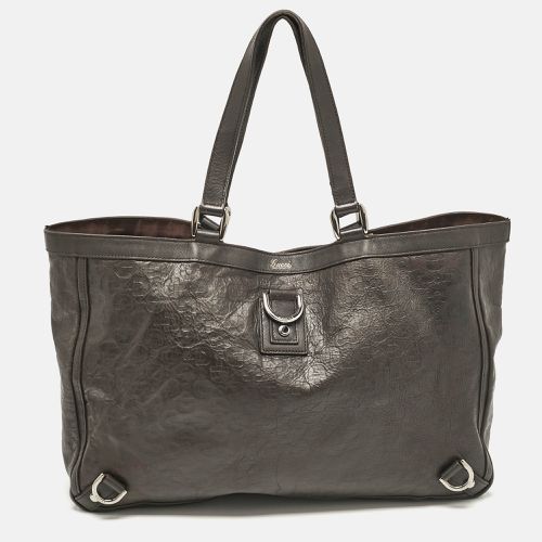 Dark Horsebit Embossed Leather Abbey D-Ring Tote - Gucci - Modalova