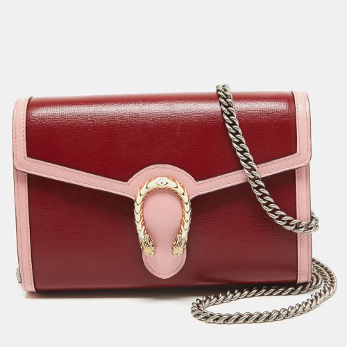 Pink Leather Dionysus Wallet On Chain - Gucci - Modalova