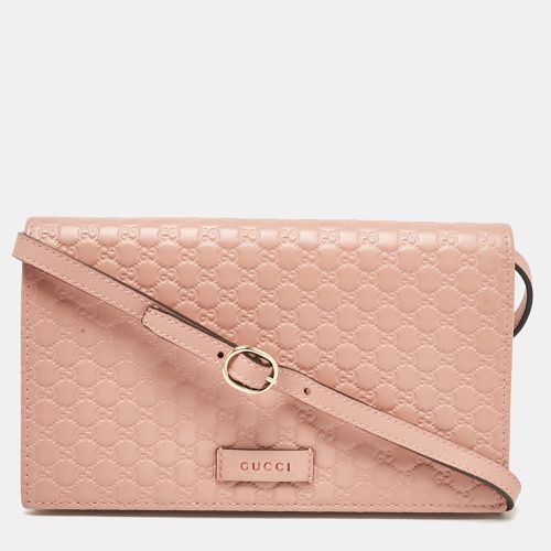 Old Rose Microssima Leather Wallet Crossbody Bag - Gucci - Modalova