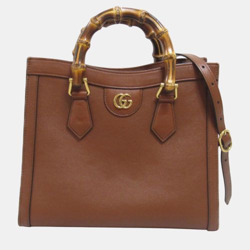 Gucci Leather Brown Diana Small Bag - Gucci - Modalova