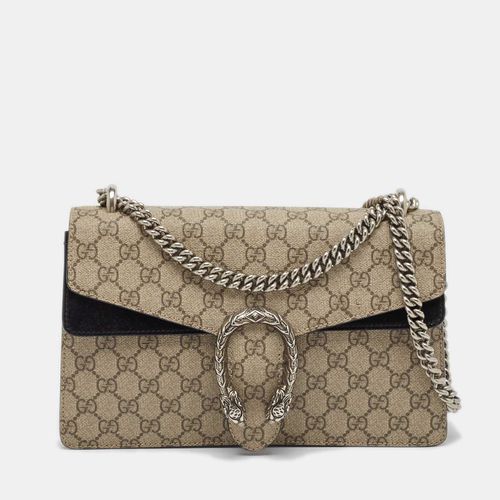 Black GG Supreme Canvas and Suede Small Dionysus Shoulder Bag - Gucci - Modalova