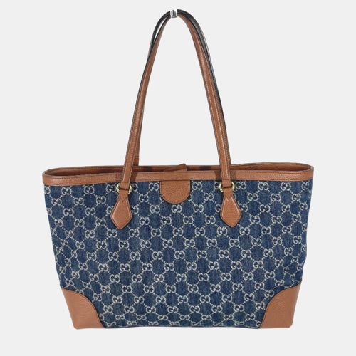 Brown Ophidia GG Denim Tote Bag - Gucci - Modalova