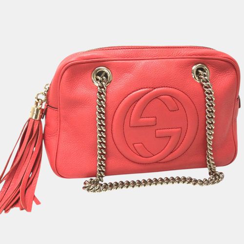 Begonia Interlocking G Double Chain Shoulder Bag - Gucci - Modalova