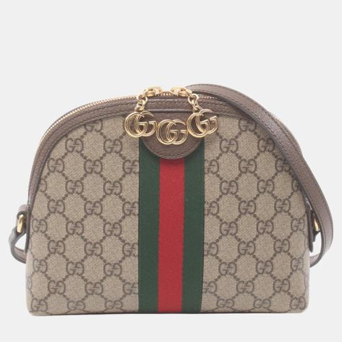 Coated Canvas Leather Brown Multicolor Ophidia GG Supreme Shoulder Bag - Gucci - Modalova