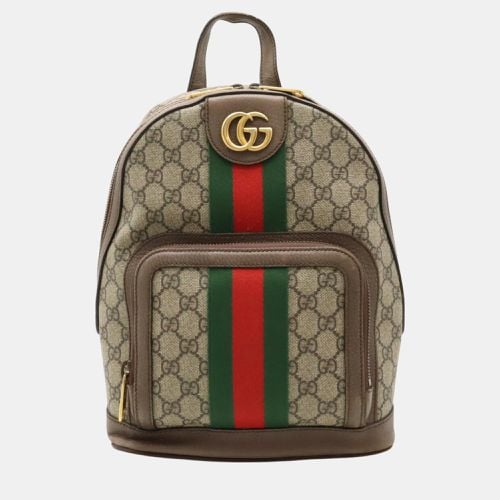 PVC Mocha Brown Ophidia GG Supreme Small Backpack - Gucci - Modalova