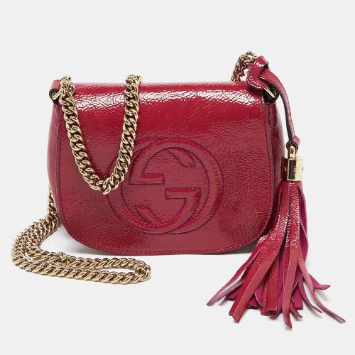 Fuchsia Patent Leather Soho Flap Chain Crossbody Bag - Gucci - Modalova