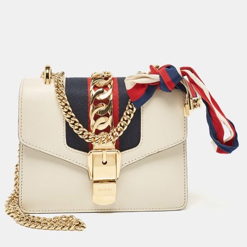 Off Leather Mini Web Chain Sylvie Crossbody Bag - Gucci - Modalova