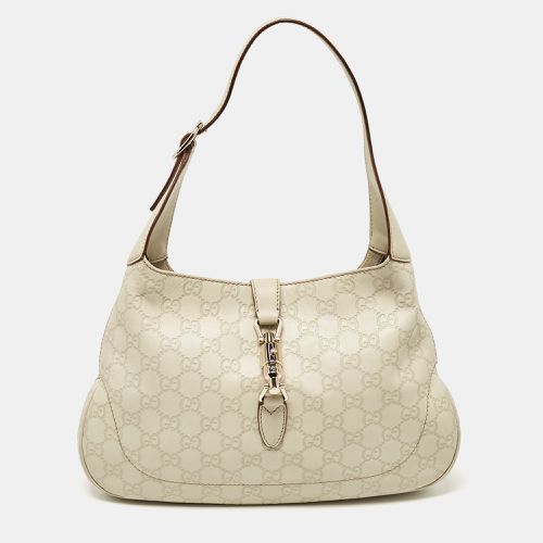 Off ssima Leather Jackie Shoulder Bag - Gucci - Modalova