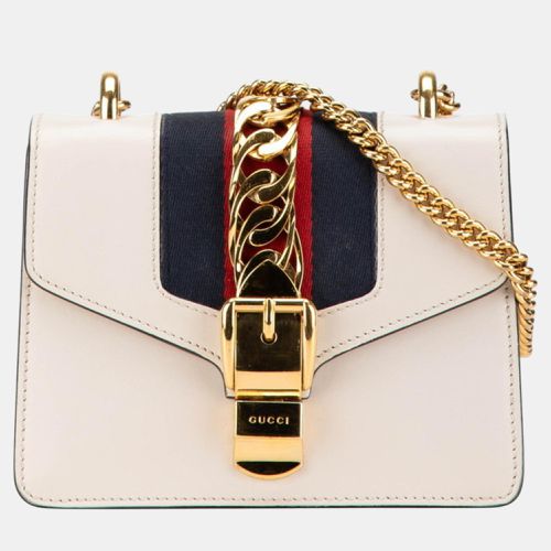 Leather Sylvie Chain Shoulder Bag - Gucci - Modalova