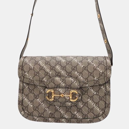 Gg Supreme 1955 Horsebit Shoulder Bag - Gucci - Modalova