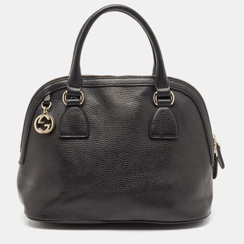 Leather Interlocking GG Charm Satchel - Gucci - Modalova