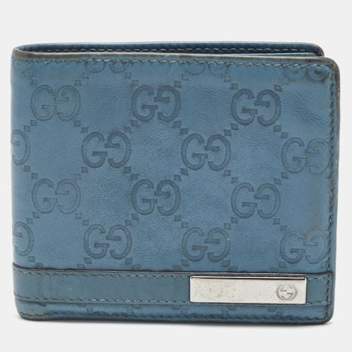 Ssima Leather Metal Bar Bifold Wallet - Gucci - Modalova