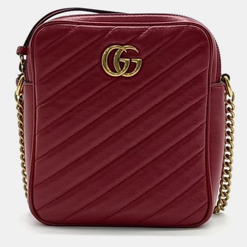 Leather Marmont Chain Crossbody Bag - Gucci - Modalova