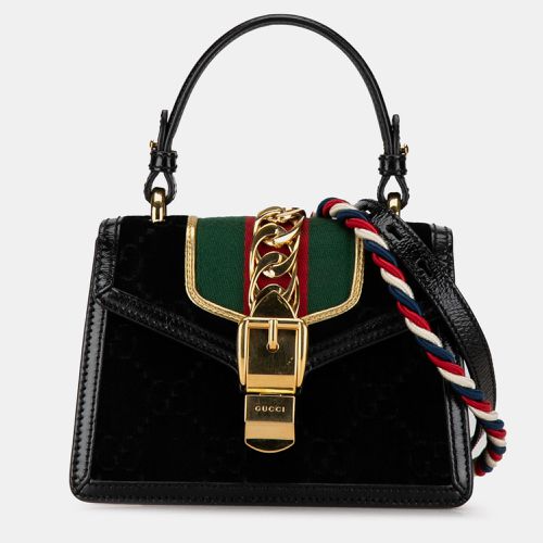 Mini GG Velvet Sylvie Satchel Bag - Gucci - Modalova