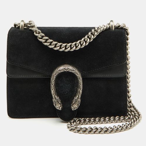 Suede and Leather Mini Dionysus Shoulder Bag - Gucci - Modalova