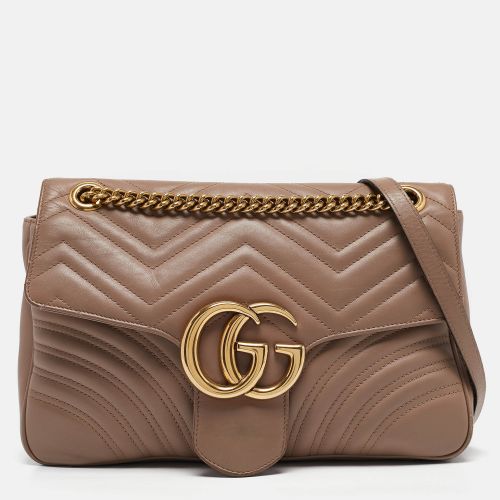 Dusty Matelassé Leather Medium GG Marmont Shoulder Bag - Gucci - Modalova