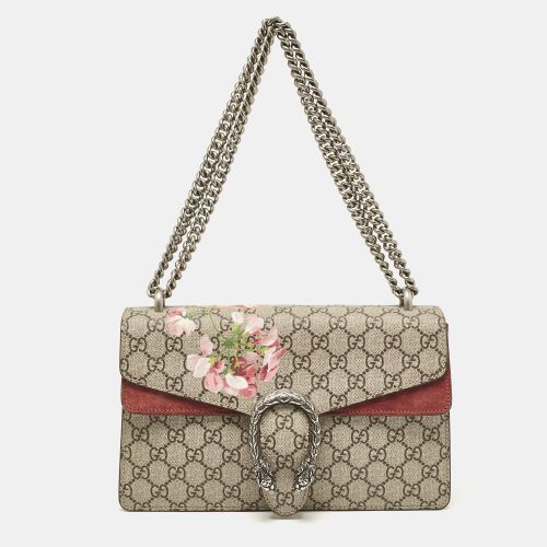 Beige GG Supreme Canvas and Suede Small Blooms Dionysus Shoulder Bag - Gucci - Modalova